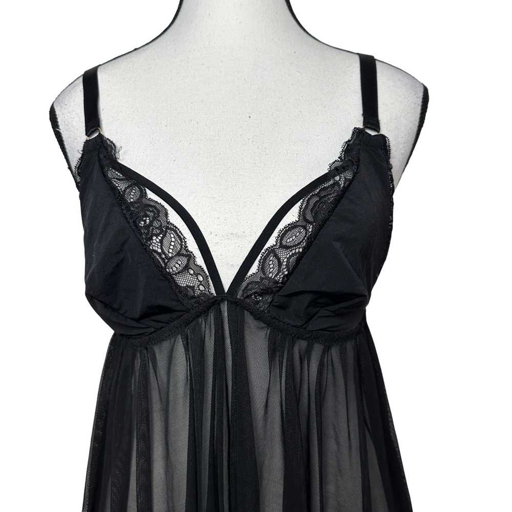 Rene Rofe Sheer Sexy Babydoll Chemise Lingerie Teddy Top‎ Dress Plus Size 3X-4X